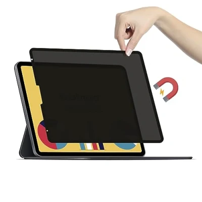 Afbeelding van VistaProtect Premium iPad Privacy Filter &amp; Anti Bluw Licht Filter. 2 in 1 Screen Protector (iPad Pro 12.9 6th generation)