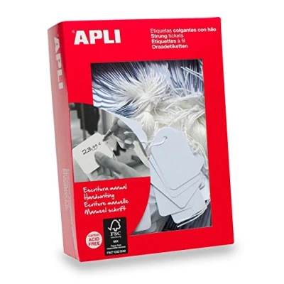 Afbeelding van Apli draadetiketten ft 50 x 70 mm (b h) (396), doos van 400 stuks