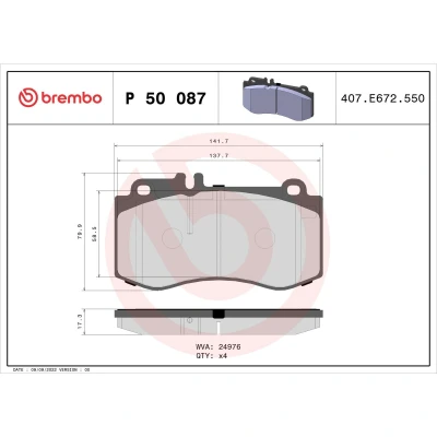 Afbeelding van Brembo Remblokset P 50 087