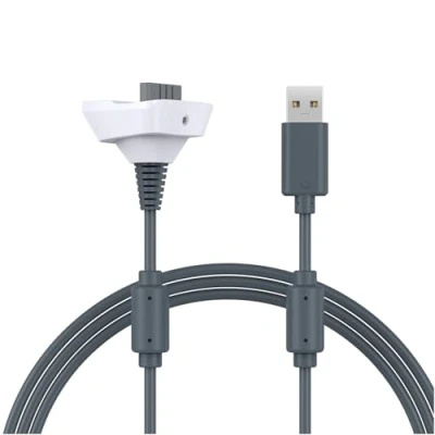 Afbeelding van Oplaadkabel voor Xbox 360 / Slim Draadloze Controller van MMOBIEL 1,8m USB Acculader Snellaadkabel Snoer A Oplader Vervangende Kabel Wit
