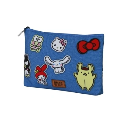 Afbeelding van Karactermania Sanrio Hello Kitty Stickers Zon Toilettas Etui met rits Reisetui Blauw