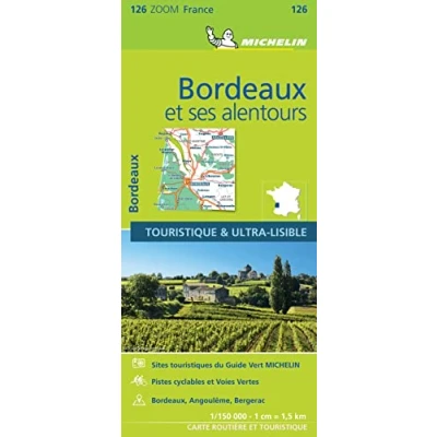 Afbeelding van BORDEAUX ENVIRONS 11126 CARTE MICHELIN KAART ZOOM: Map