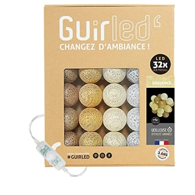 Afbeelding van LED lichtketting met lampions van USB, 2 uur incl. USB stekkers, 3 intensiteiten, 32 ballen, 3,2 m, straling