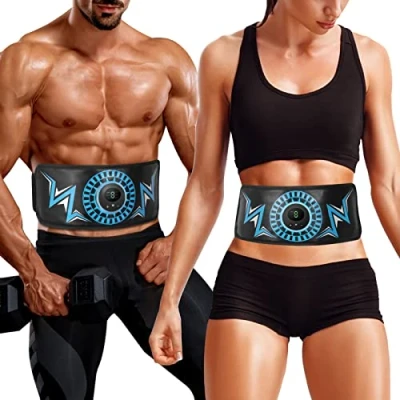 Afbeelding van JOYTOUR ABS Trainer EMS Spierstimulator, Stimulator Veilig Effectief Snel Technologie Buikspierriem, voor Mannen Vrouwen met Extra Verlengingsriem