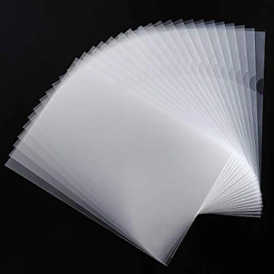 Afbeelding van Srvnpioy A4 Bestandsmappen (Pack van 30, 180 micron PP) Clear Open Top &amp; Side Plastic Mappen Transparante File Pocket Project Report Covers Sheet Protector voor School Office