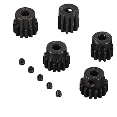 Afbeelding van YUNIQUE NEDERLAND 5 stuks tandwielen 11T 12T 13T 14T 15T M1 5mm as tandwiel module rondsel voor borstelloze motor 1:8 1/8 RC Monster / Buggy Truck, kleur zwart