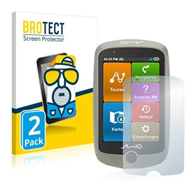 Afbeelding van BROTECT (2 Stuks) Antireflecterende Beschermfolie voor Mitac Mio Cyclo Discover Anti Glare Screen Protector, Mat, Ontspiegelend