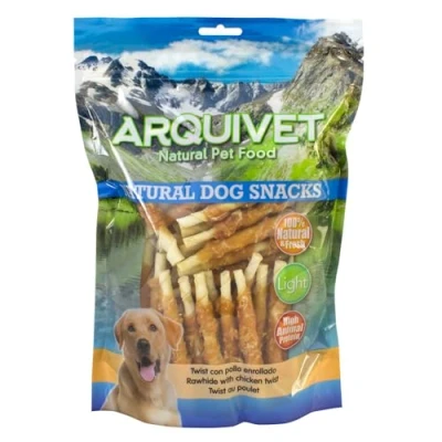 Afbeelding van Arquivet, Twist met opgerolde kip, natuurlijke hondensnacks voor honden, lekkernijen je huisdier, 13 cm, 1 kg