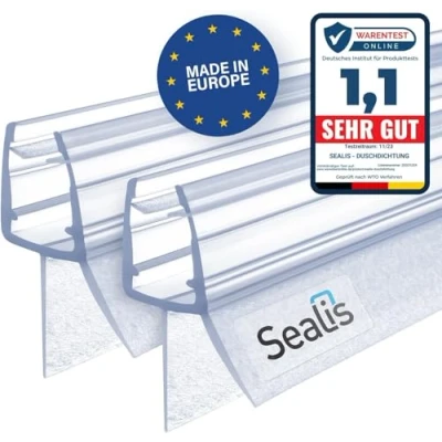 Afbeelding van Sealis Afdichting voor douchedeuren, met afdichtstrip 5, 6, 7, 8 mm glasdikte, waterafstotend