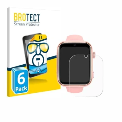 Afbeelding van BROTECT Screenprotector voor Akumaka 4G Kids Smartwatch Folie Beschermfolie transparant (6 Stuks)