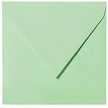 Afbeelding van 13 x cm enveloppen, 120 g/m² vierkant, nat klevend, gelast munt; 25 stuks
