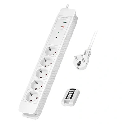 Afbeelding van LogiLink LPS402 Draadloze stekkerdoos Wit Randaarde stekker 1 stuk(s)