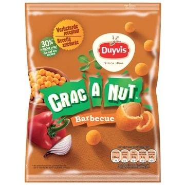 Afbeelding van Duyvis Crac a Nut Borrelnootjes BBQ 200 gram