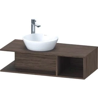 Afbeelding van Duravit D Neo wastafelonderkast 100x26x55cm Noten (donker) Mat