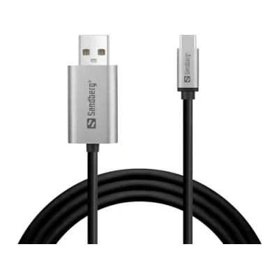 Afbeelding van Sandberg 136 51 video kabel adapter 2 m USB Type C DisplayPort Zwart, Grijs