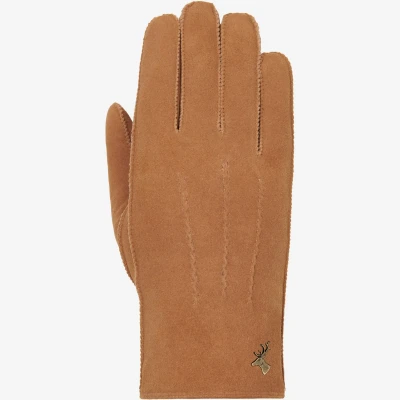 Afbeelding van Suède Dameshandschoenen Camel Luxe Schapenvacht Voering