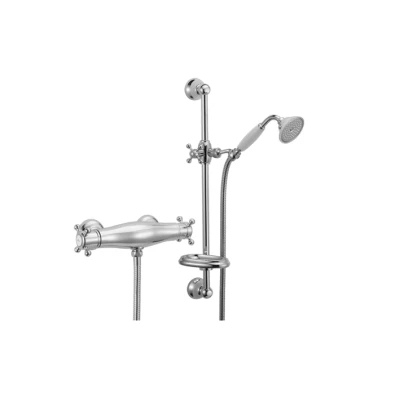 Afbeelding van Huber Victorian Thermostatische Douchekraan met glijstangset Chroom VTS0101021