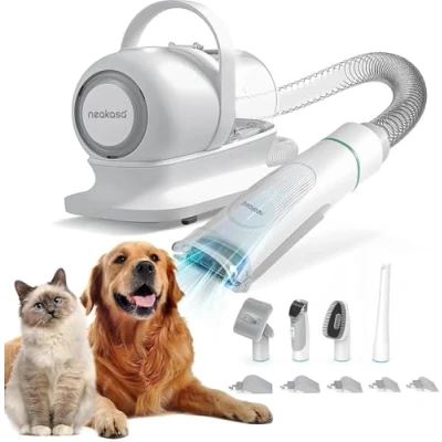 Afbeelding van Neakasa P1 Pro 13.000 Pa stofzuiger voor honden, 52 dB, stil, professionele hondentrimmer lang dik haar, alles in één verzorgingsborstel, 5 geleidingskammen