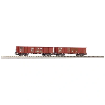 Afbeelding van Piko H0 58279 2 delige set open goederenwagons Eaos beetverkeer van de VTG