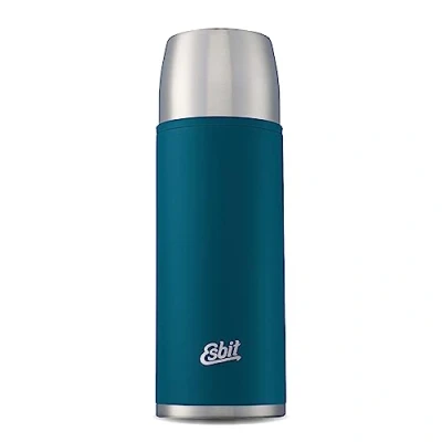 Afbeelding van Esbit roestvrijstalen thermosfles Classic 1000 ml in blauw voor warme en koude dranken met 2 bekers