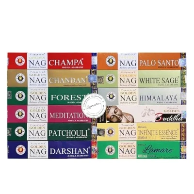 Afbeelding van Golden Nag Pack met 12 geuren 2 exclusieve 15 g x doos = 180