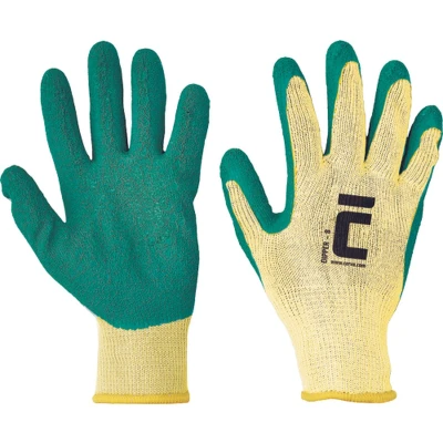 Afbeelding van Cerva DIPPER handschoen gedipt latex 01080015 12 stuks Groen