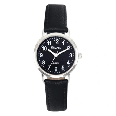 Afbeelding van Ravel Unisex Classic Everyday Horloge Analoge Quartz R0129, Zwart/zilverkleur/zwarte wijzerplaat met cijfers, 36mm case