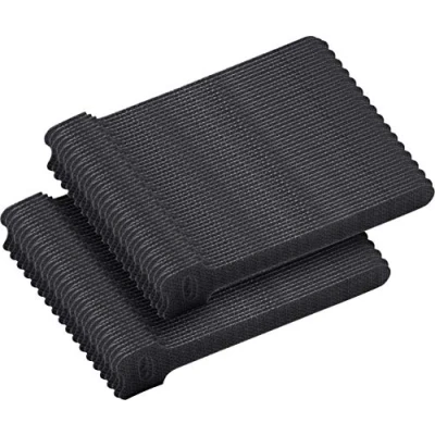Afbeelding van Meister 7452660 kabelbinders, klittenbandsluiting, 100 x 12,5 mm, zwart, hersluitbaar, stabiel en waterbestendig, herbruikbare klittenband met lus, stuks
