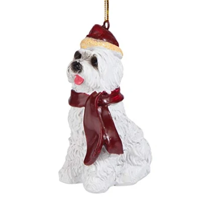 Afbeelding van Kerst Ornamenten Xmas Maltese Vakantie Hond Kerstversiering
