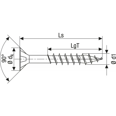 Afbeelding van Spax spaanplaatschroeven platverzonken kop verzinkt pozidriv deeldraad 5.0x50mm (per 500 stuks)