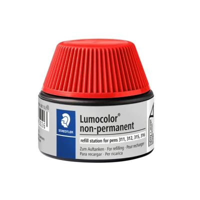 Afbeelding van Viltstiftvulling Staedtler Lumocolor non permanent 15ml rood