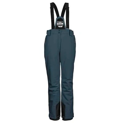 Afbeelding van killtec KSW 249 WMN SKI PNTS, 37559 000, functionele broek/skibroek voor dames, met afneembare bandjes, randbescherming en sneeuwvanger, maat 44