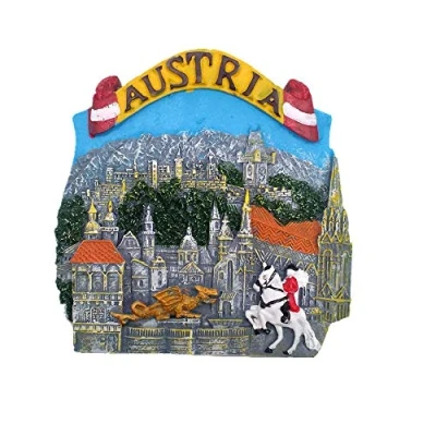 Afbeelding van 3D Oostenrijk Koelkast Magneet Reizen Souvenir Gift Collectie Thuis Keuken Decoratie Magnetische Sticker,