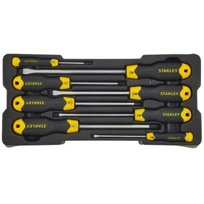 Afbeelding van Stanley handgereedschap Transmodule Cushiongrip Schroevendraaiers 8 delig STMT1 74181