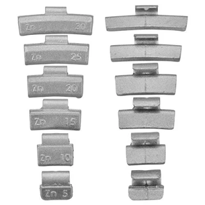Afbeelding van 5 30 g slaggewichten, balanceergewichten, assortiment voor aluminium velgen, 150 stuks (elk 25 van g, 10 15 20 en g)