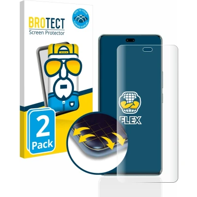 Afbeelding van BROTECT Screenprotector voor Honor 90 Pro Folie Beschermfolie transparant volledig dekking (2 Stuks)