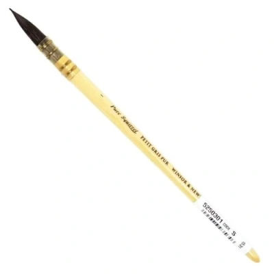 Afbeelding van Winsor &amp; Newton 5250301 Pure Squirrel Wash, Frans aquarelpenseel Petit Gris Penseel Nr. 1 9 mm,