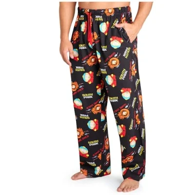 Afbeelding van South Park Pyjama broek voor heren comfortabele pyjama&#039;s loungewear grappige cadeaus hem, Zwart/Multi, L