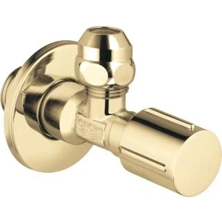 Afbeelding van Grohe hoekstopkraan haaks eengreeps 1 2 x 3 8 knelkoppeling cool sunrise 22037gl0