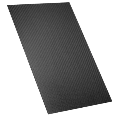 Afbeelding van QWORK® Koolstofvezelplaat, 1 x 200 300 mm, Koolstofvezel, Zwart