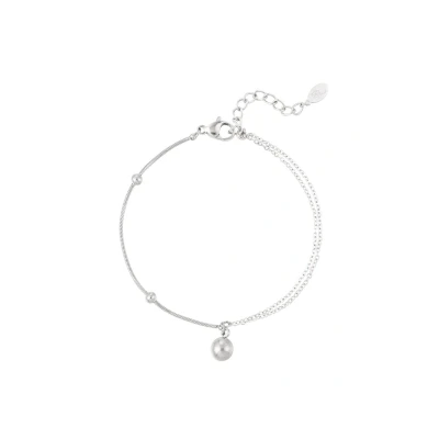 Afbeelding van Yehwang Zilveren Armband Zilver Dubbele Meerlagig Stainless Steel Armsieraad Schakels Sieraad Sieraden Cadeau Cadeautip Moederdag