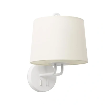 Afbeelding van Faro Lighting Montreal wandlamp met schaduwwit, E27