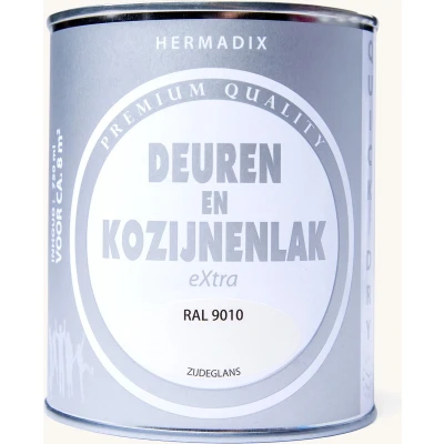 Afbeelding van Hermadix Deuren en Kozijnenlak Ral 9010 Zijdeglans 750 ml