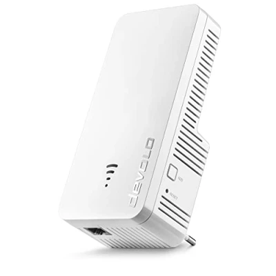 Afbeelding van devolo WiFi 6 Repeater 3000, Versterker tot 3.000 Mbps, Repeater, Mesh stopcontact, 1x Gigabit LAN, Access Point, extender, wit