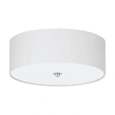 Afbeelding van EGLO Pasteri   Plafondlamp   3 Lichts   ø475 mm.   Nikkel Mat   Wit