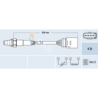 Afbeelding van Fae Lambda sonde 77200