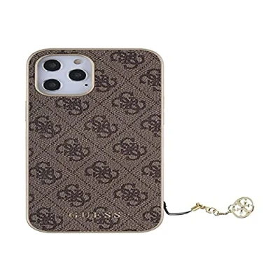 Afbeelding van Guess 4G Charms Case iPhone 12 / Pro bruin GUHCP12MGF4GBR