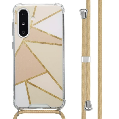 Afbeelding van imoshion Hoesje Geschikt voor Samsung Galaxy A26 Design met Koord Beige Graphic