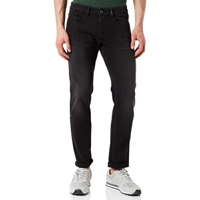Afbeelding van Camel Active Jeans Heren Broek 5 pocket model wijde fit zwart effen