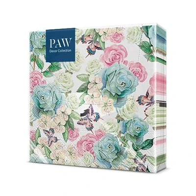 Afbeelding van PAW Decor Collection SDL138200 Papieren Servetten 3 laags (33 x 33 cm) I 20 Stuk s Gedrukt met Inkt op Waterbasis Verjaardag Decoratie Tafelversiering Natuur Dieren Motief Kleur